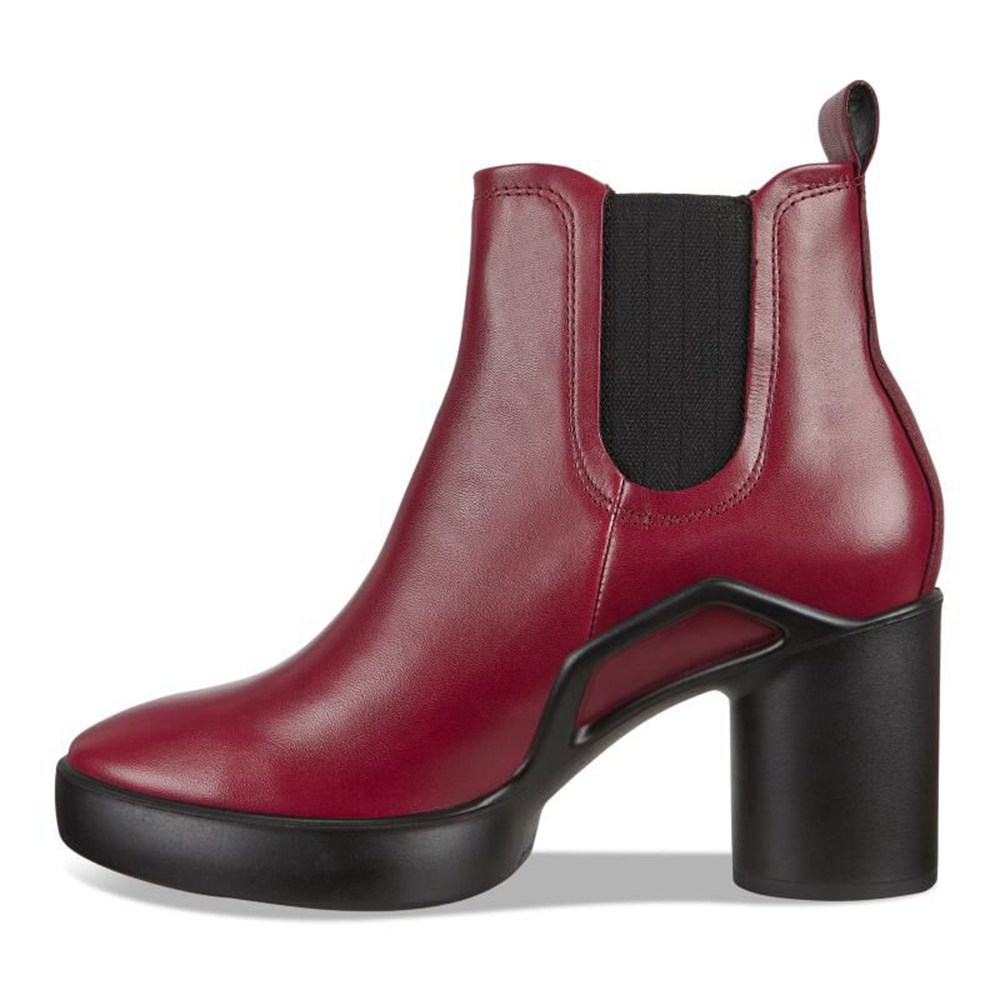 ECCO Womens Boots Burgundy - Shape Sculpted Motion 55 - YTU-462591